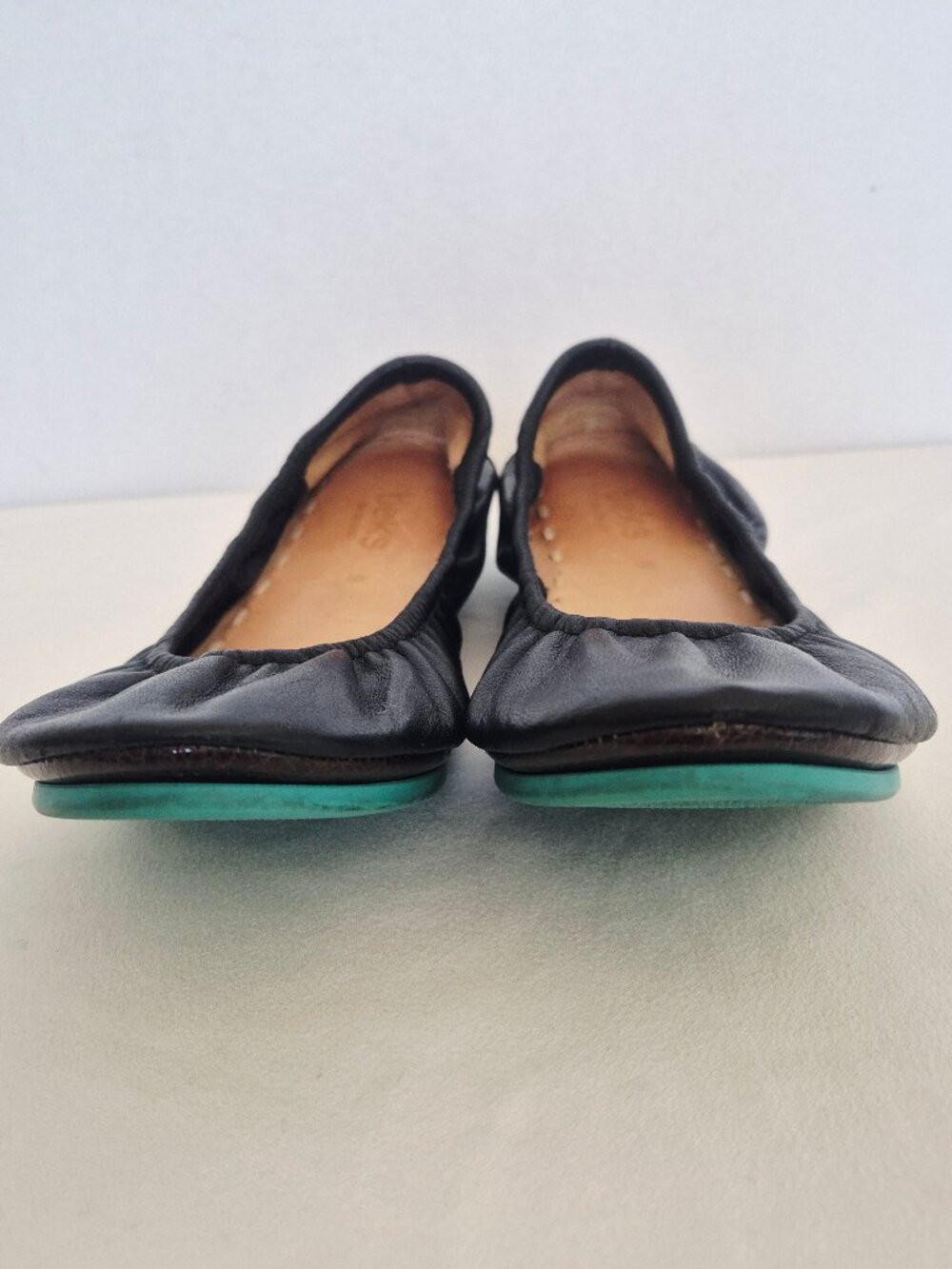 Tieks by Gavrieli Black Leather Ballet Flats Slip-On Comfort Flexible - Picture 10 of 12
